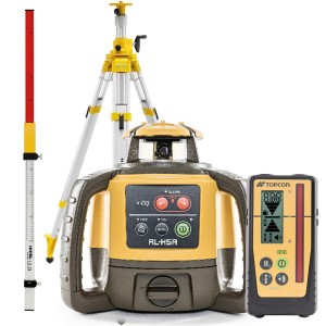 Topcon RL-H5A DIGITAL - niwelator laserowy w zestawie z akcesoriami (łata laserowa LS-24, statyw SJJ32)