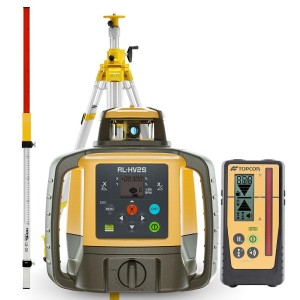 Topcon RL-HV2S DIGITAL - niwelator laserowy w zestawie z akcesoriami (łata laserowa LS-24, statyw SJJ32)