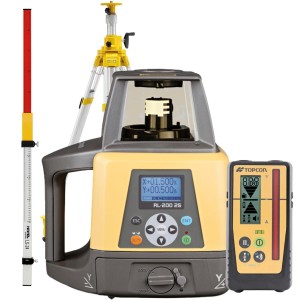 Topcon RL-200 2S DIGITAL - niwelator laserowy w zestawie z akcesoriami (łata laserowa LS-24, statyw SJ32)