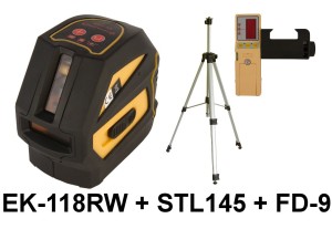 Niwelator krzyżowy  LAMIGO EK-118RP/CROSS 2 +FD-9+STL145
